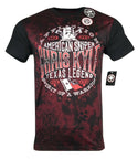 AFFLICTION CHRIS KYLE LEGENDARY PANEL Men's T-shirt Black/Red