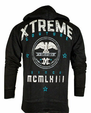 Xtreme Couture By AFFLICTION Sweat Shirt Jacket KNOCK OUT ZIP HOODIE Biker