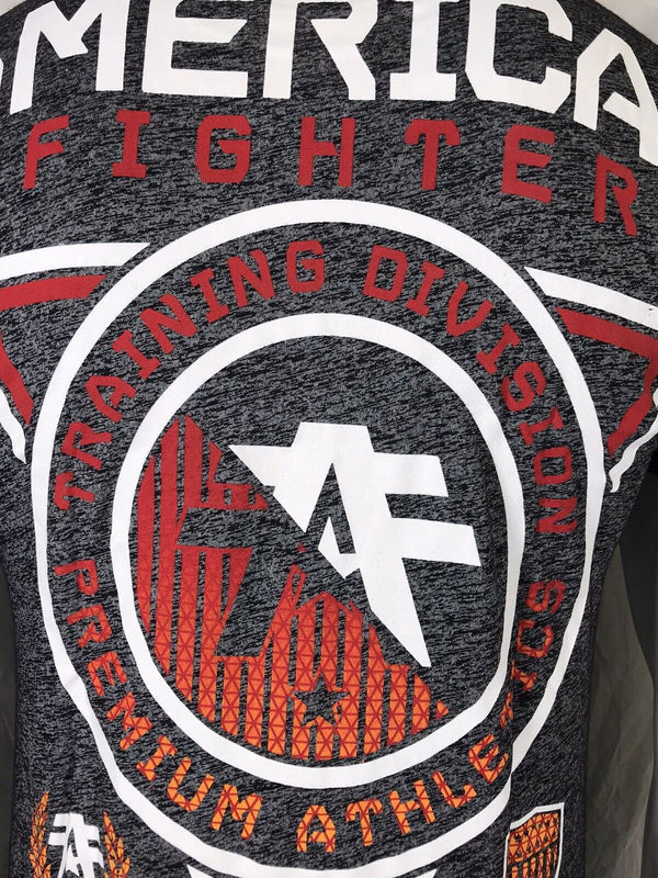AMERICAN FIGHTER Mens T-Shirt MASSACHUSET Athletic Training Biker MMA Gym 9A