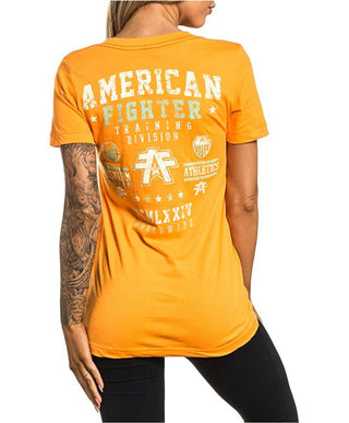 AMERICAN FIGHTER Women's T-Shirt BELLEVUE Athletic Black Biker