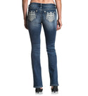 AFFLICTION Women's Denim Jeans JADE STANDARD CALI Embroidered
