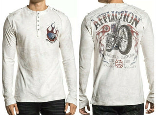 AFFLICTION FIRE L/S T-shirt White