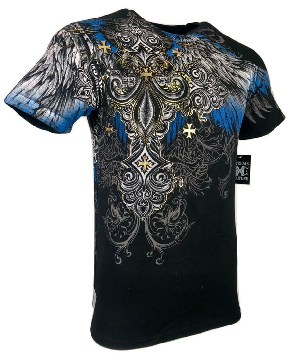 XTREME COUTURE by AFFLICTION Men's T-Shirt ENSIGN Biker Black MMA S-5X