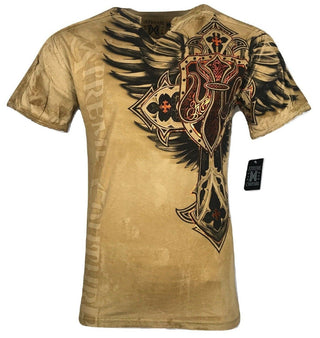 XTREME COUTURE by AFFLICTION Men's T-Shirt LOCKDOWN Tattoo Biker MMA S-2X