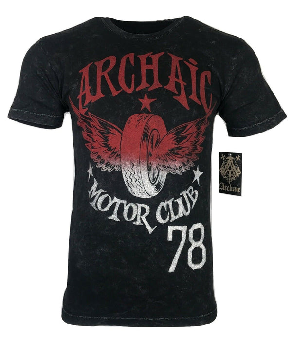 ARCHAIC by AFFLICTION FLYING RACERS Men's T-Shirt S/S