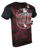 AFFLICTION CHRIS KYLE LEGENDARY PANEL Men's T-shirt Black/Red