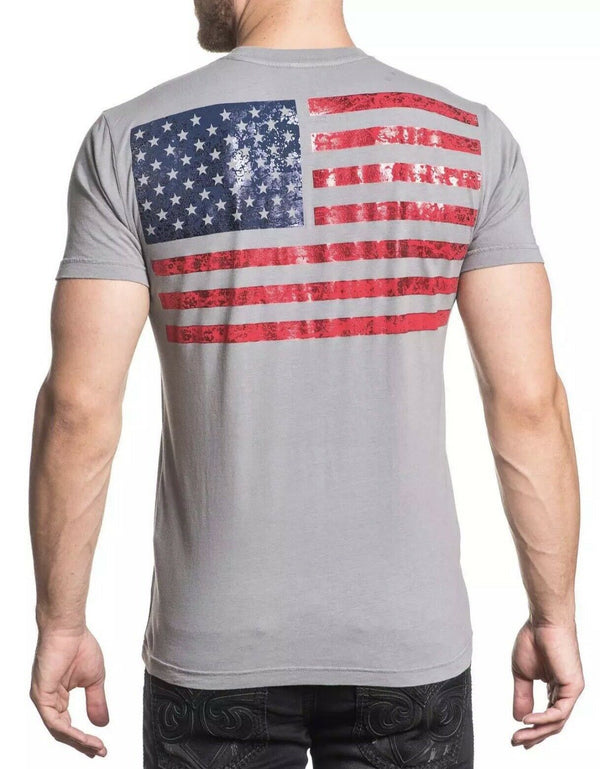 XTREME COUTURE by AFFLICTION Men T-Shirt AMERICAN BRAVE Biker MMA