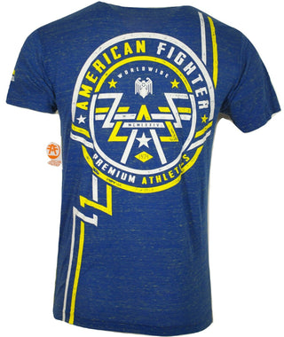 AMERICAN FIGHTER Mens T-Shirt LOCKWOOD Blue Athletic Biker MMA GYM 16A