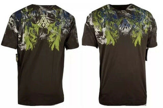 Archaic by Affliction Men's T-Shirt FABRICATE Black/Brown Biker