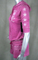 Sinful AFFLICTION Women's Playsuit Jumpsuit JORDAN ROMPER Short Pink Biker