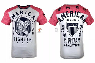 AMERICAN FIGHTER Mens T-Shirt FORT HAYES PANEL Athletic Biker MMA Gym B3