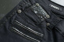 AFFLICTION Women's Denim Jeans RAQUEL AVENGE BLACK Embroidered Buckle B37