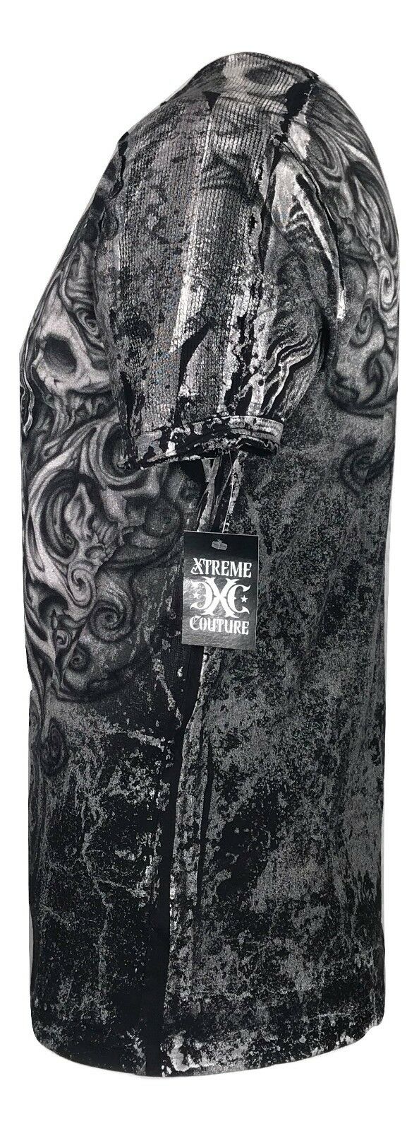 XTREME COUTURE by AFFLICTION Men T-Shirt HADES Skulls Tatto Biker MMA GYM