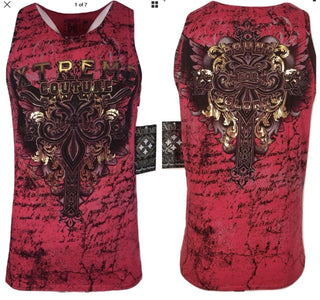 XTREME COUTURE by AFFLICTION Men T-Shirt SALVATION TANK CROSS Biker Gym M-3XL$33