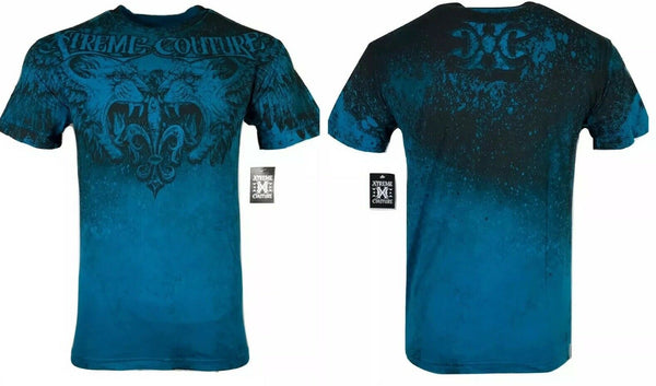 XTREME COUTURE by AFFLICTION Men T-Shirt LIONS GATE Biker WINGS MMA GYM S-4X
