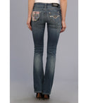 AFFLICTION Women's Denim Jeans JADE BRYNN PATRIOT Embroidered Buckle B30