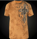 XTREME COUTURE by AFFLICTION Men T-Shirt SPIKED Cross Tattoo Biker GYM