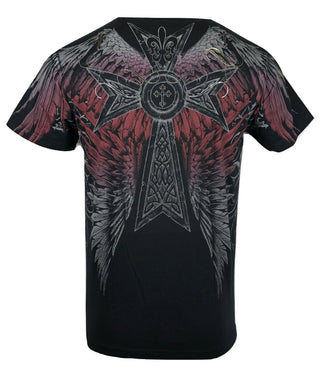 XTREME COUTURE by AFFLICTION Men's T-Shirt STEEL VAULT Skulls Biker MMA GYM