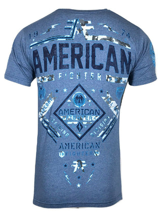 AMERICAN FIGHTER Men's T-Shirt MCCORMICK Athletic Biker MMA Blue