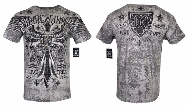 XTREME COUTURE by AFFLICTION Men T-Shirt DELTA FORCE Tattoo Biker MMA Gym