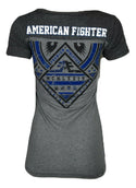 AMERICAN FIGHTER Womens T-Shirt GLENDALE RAGLAN Athletic Biker Gym MMA