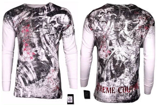 Xtreme Couture by Affliction Men's Thermal Shirt Bravado Biker MMA