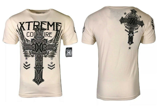 XTREME COUTURE by AFFLICTION Men's T-Shirt FAITH & TRUST Biker MMA