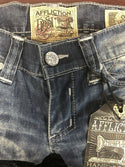 AFFLICTION Women's Denim Jeans RAQUEL AMBER DAVIS Embroidered