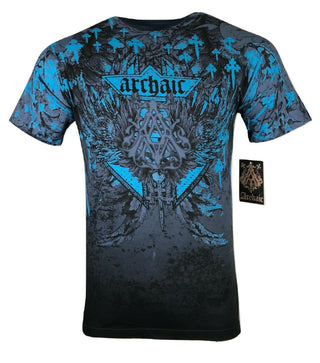 Archaic by Affliction Men's T-Shirt Griffin (Blue)