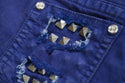 Affliction Women's Denim Shorts VIKI IRIS ROYAL BLUSHSHORT Denim Biker