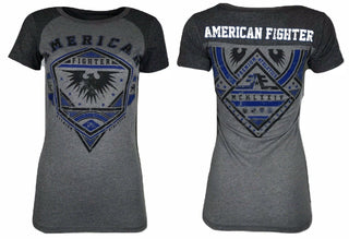 AMERICAN FIGHTER Womens T-Shirt GLENDALE RAGLAN Athletic Biker Gym MMA