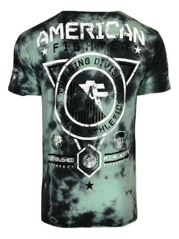 AMERICAN FIGHTER Mens T-Shirt MASSACHUSETTS Premium Athletic Biker MMA 13A