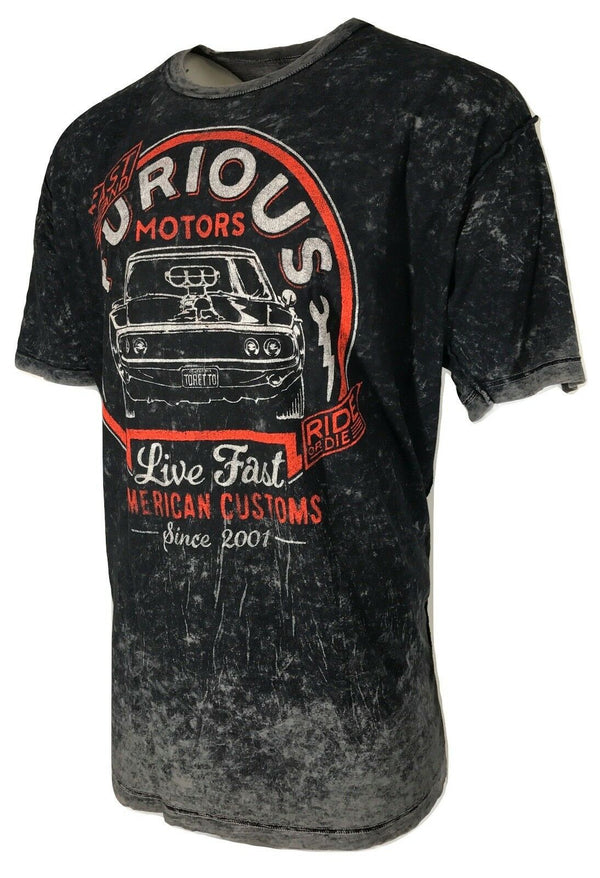 AFFLICTION FAST & FURIOUS Men's T-shirt Black Reversible