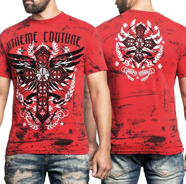 XTREME COUTURE by AFFLICTION Men T-Shirt STATUS UNKNOWN Biker MMA GYM S-3X