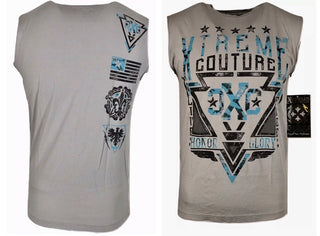 XTREME COUTURE EXHAUST PIPE Men's MUSCLE TANK Silver