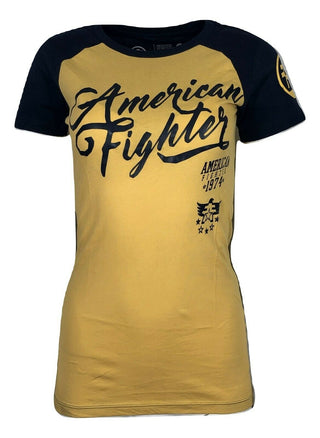 AMERICAN FIGHTER Women's T-Shirt TRINITY Athletic Black Biker