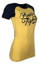 AMERICAN FIGHTER Women's T-Shirt TRINITY Athletic Black Biker
