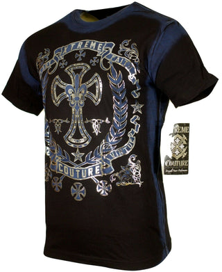 XTREME COUTURE by AFFLICTION Men T-Shirt CROSS OF STEEL Biker MMA Gym S-4X