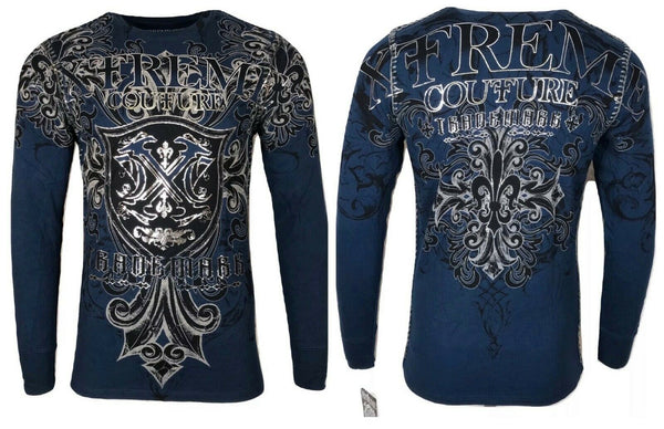 Xtreme Couture by Affliction Men's Thermal shirt Libertarian biker
