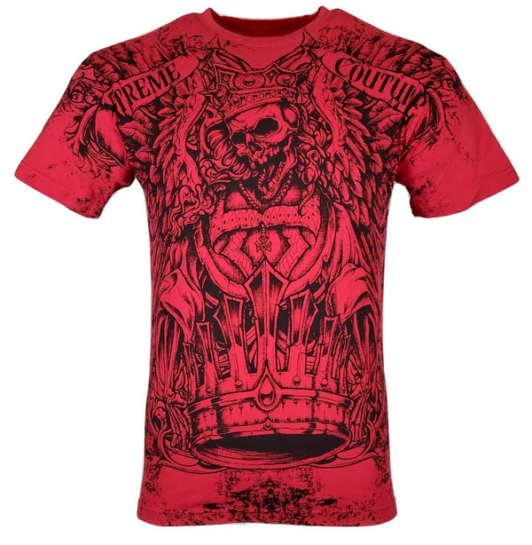 XTREME COUTURE by AFFLICTION Men T-Shirt GATHERING Tattoo Biker Red MMA S-4X