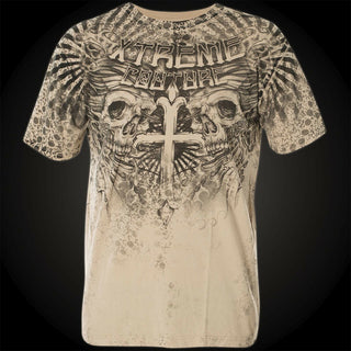 XTREME COUTURE by AFFLICTION Men's T-Shirt MATSUNO Skulls Biker MMA GYM