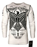 Xtreme Couture by Affliction Men's Thermal Shirt CONNECT White