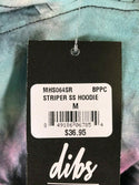 Tye Die DIBS Mens STRIPER S/S HOODIE street Wear Premium fabric Made in USA