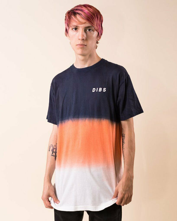 Tye Die DIBS Mens T-Shirt STRIPER DIP-DYE street Wear Premium fabric Made inUSA