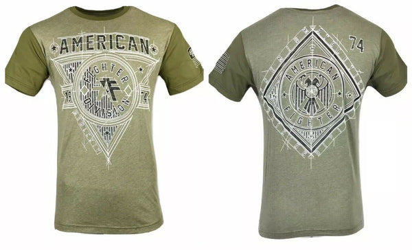 AMERICAN FIGHTER Mens T-Shirt SIENA HEIGHTS Athletic Biker COLORS Gym 20