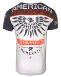 AMERICAN FIGHTER Mens T-Shirt LAKELAND Athletic Training Biker White MMA 18A