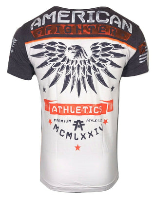 AMERICAN FIGHTER Mens T-Shirt LAKELAND Athletic Training Biker White MMA 18A