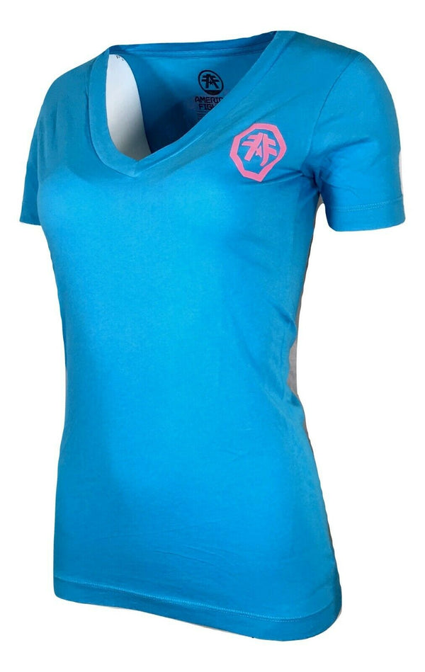 AMERICAN FIGHTER Women's T-Shirt LORENZO Athletic BLUE Biker