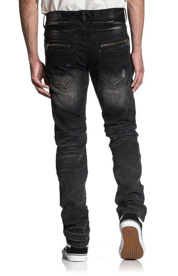 AFFLICTION GAGE FALLEN JASPER Men's Denim Jeans Black