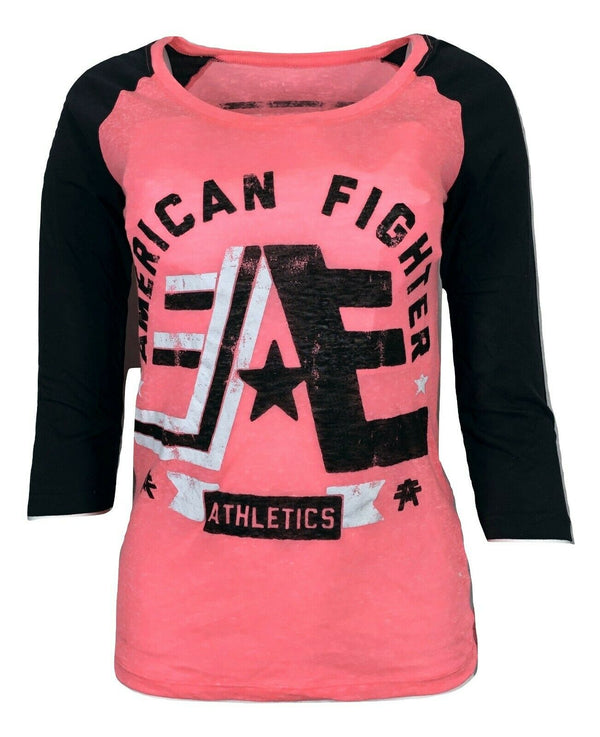 AMERICAN FIGHTER Women's T-Shirt STONY BROO Athletic Black Biker